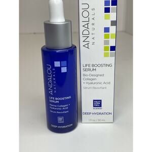 Andalou Naturals Life Boosting Serum, Bio-Designed Collagen + Hyaluronic Acid